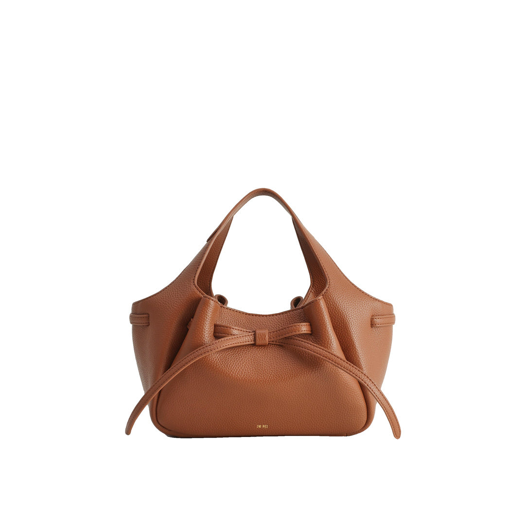JW PEI Mabel Soft Bow Tote Bag - Caramel Brown by JW PEI