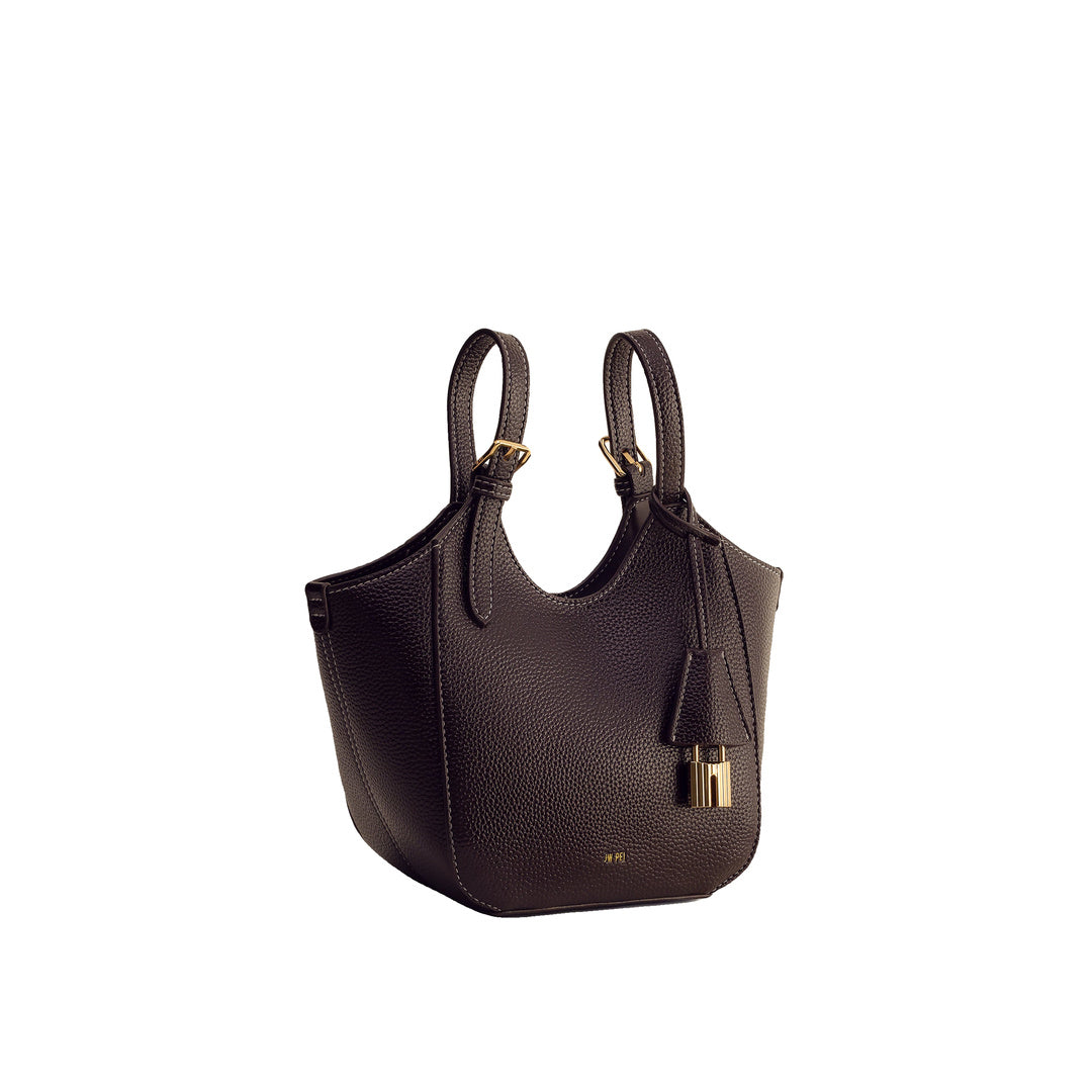 JW PEI Ines Padlock Tote Bag - Dark Brown by JW PEI
