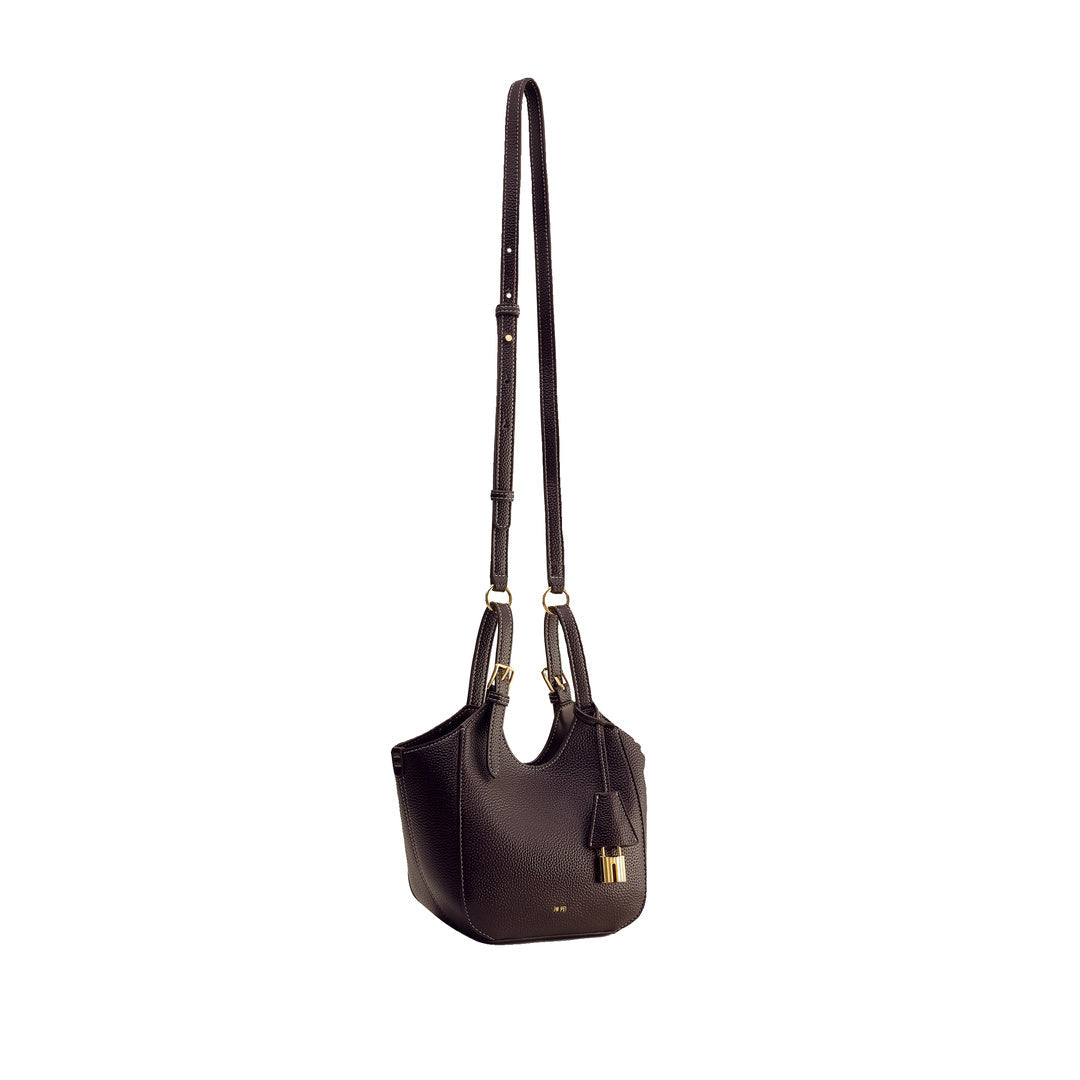 JW PEI Ines Padlock Tote Bag - Dark Brown by JW PEI