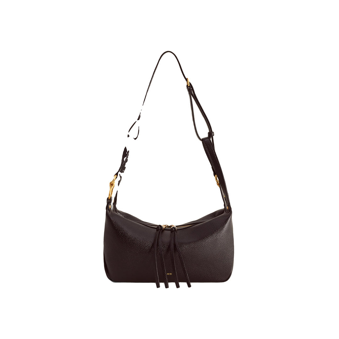 JW PEI Selia Soft-Grain Crossbody Bag - Dark Brown by JW PEI