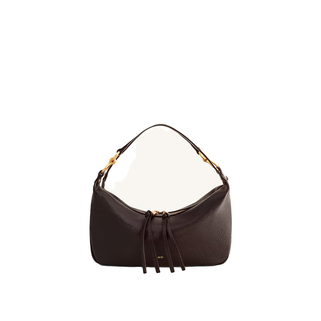 JW PEI Selia Soft-Grain Crossbody Bag - Dark Brown by JW PEI