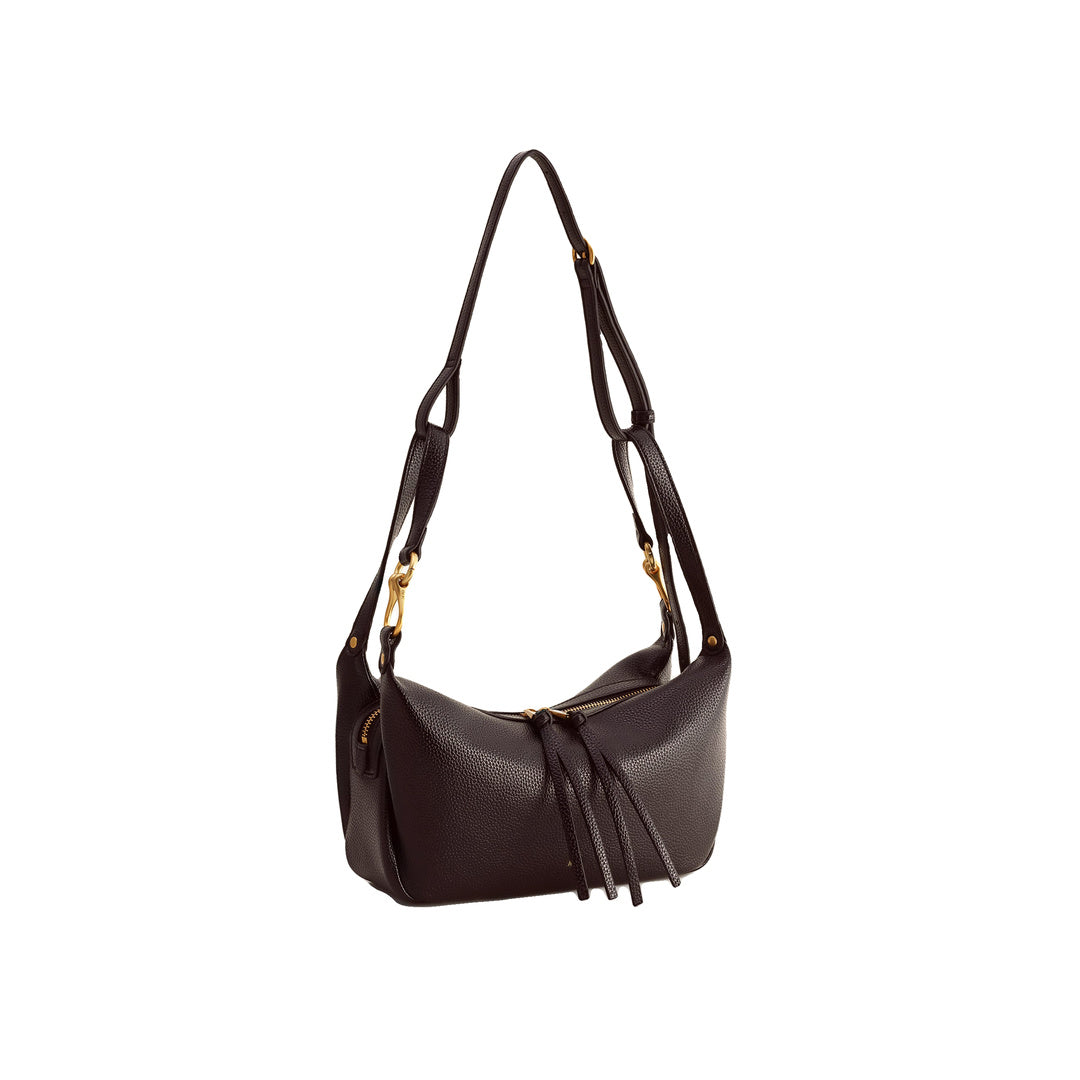 JW PEI Selia Soft-Grain Crossbody Bag - Dark Brown by JW PEI