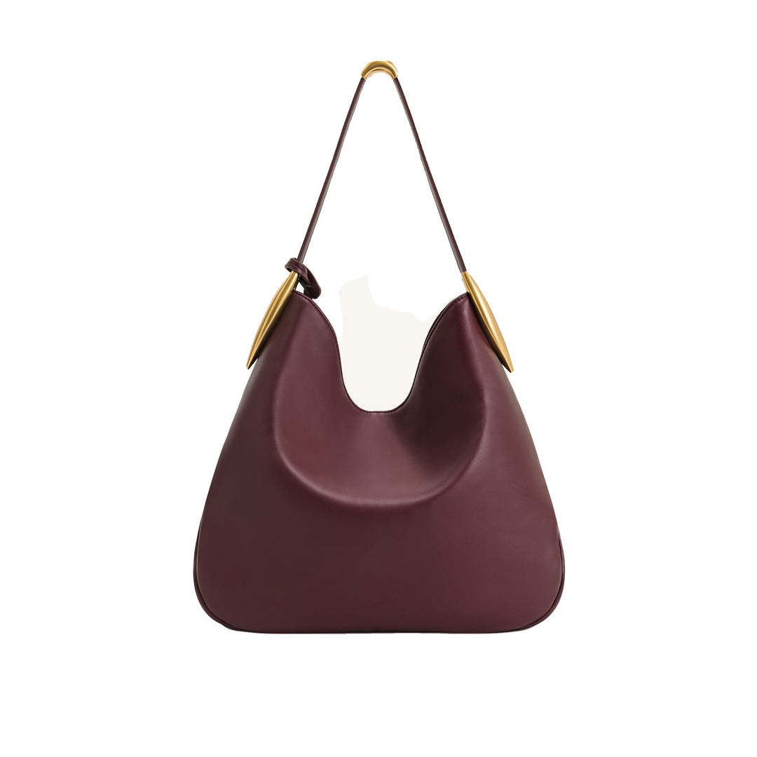JW PEI Nina Metal Charm Hobo Bag - Burgundy by JW PEI