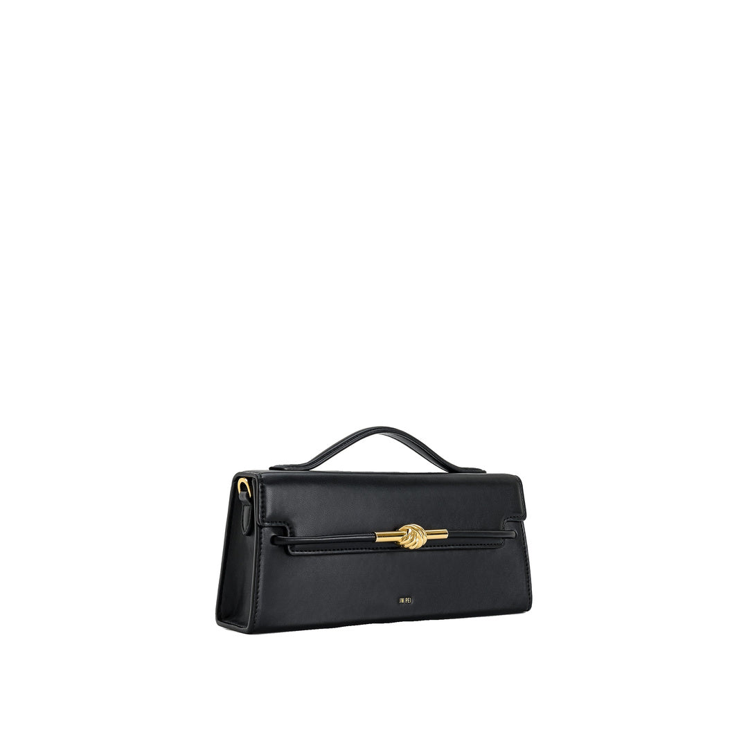JW PEI Lena Metal Rope Knot Top Handle Bag - Black by JW PEI