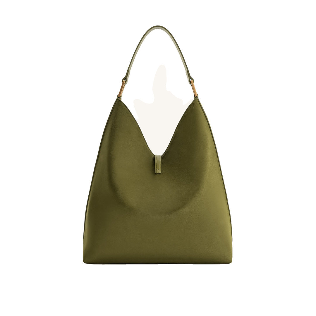 JW PEI Aria Faux Suede Shoulder Bag - Dark Olive by JW PEI
