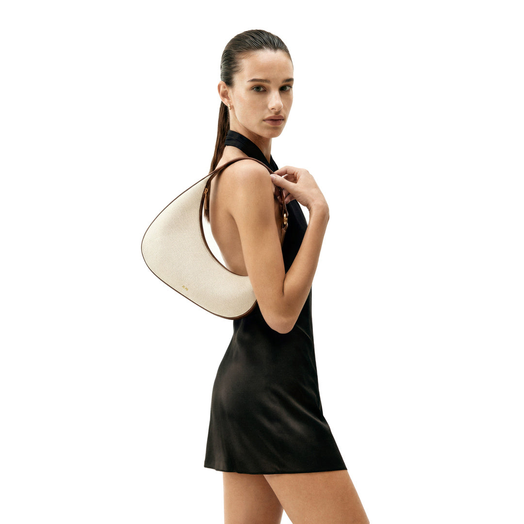 JW PEI Harlee Shoulder Bag - Brown Canvas by JW PEI