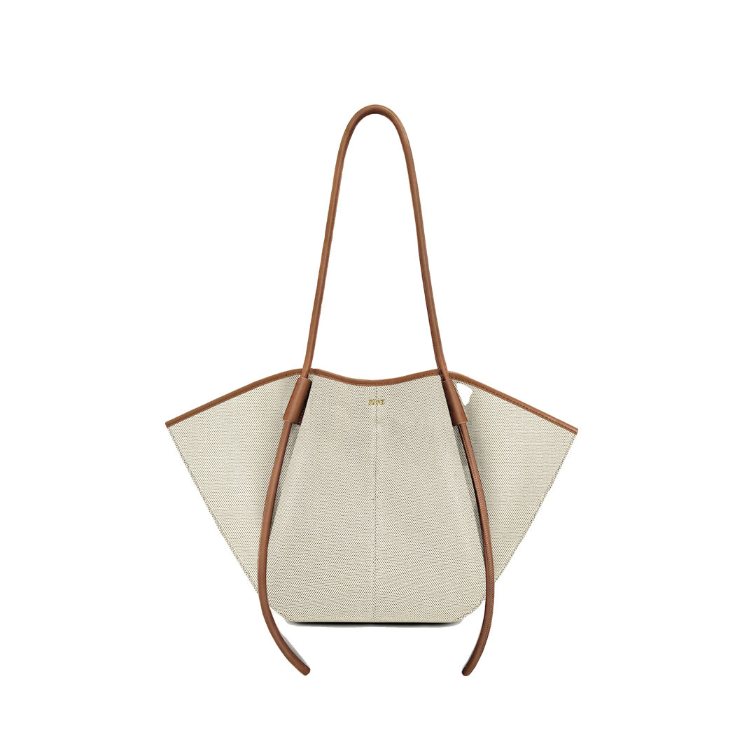 JW PEI Nala Wide Tote Bag - Brown Canvas by JW PEI