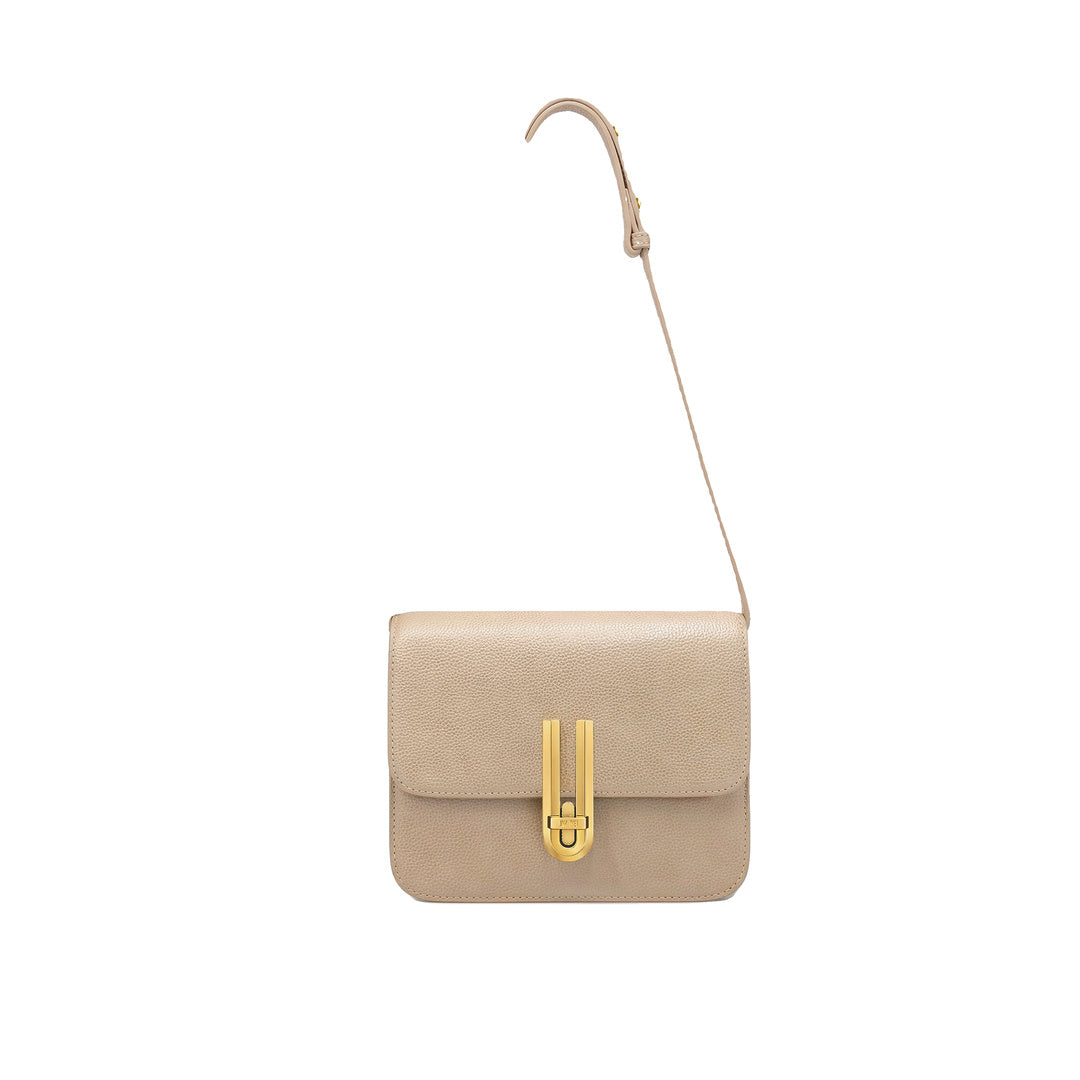 JW PEI Evania Lock Pebbled Shoulder Bag - Khaki by JW PEI