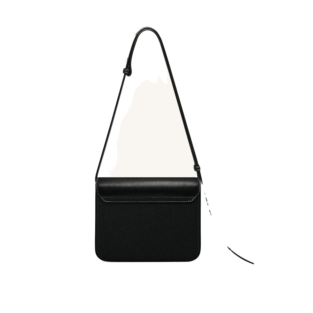 JW PEI Evania Lock Pebbled Shoulder Bag - Black by JW PEI