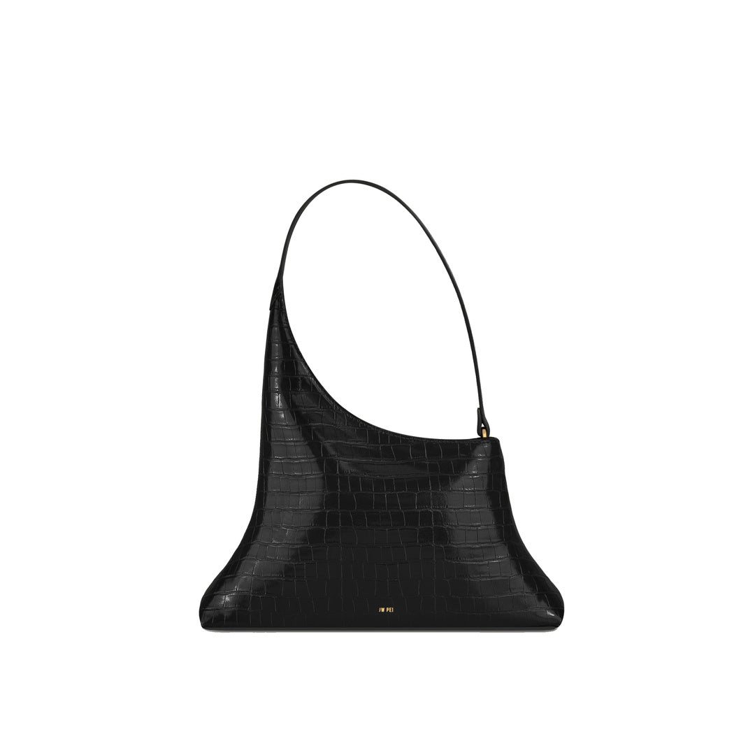 JW PEI Lyra Shoulder Bag - Black Croc by JW PEI