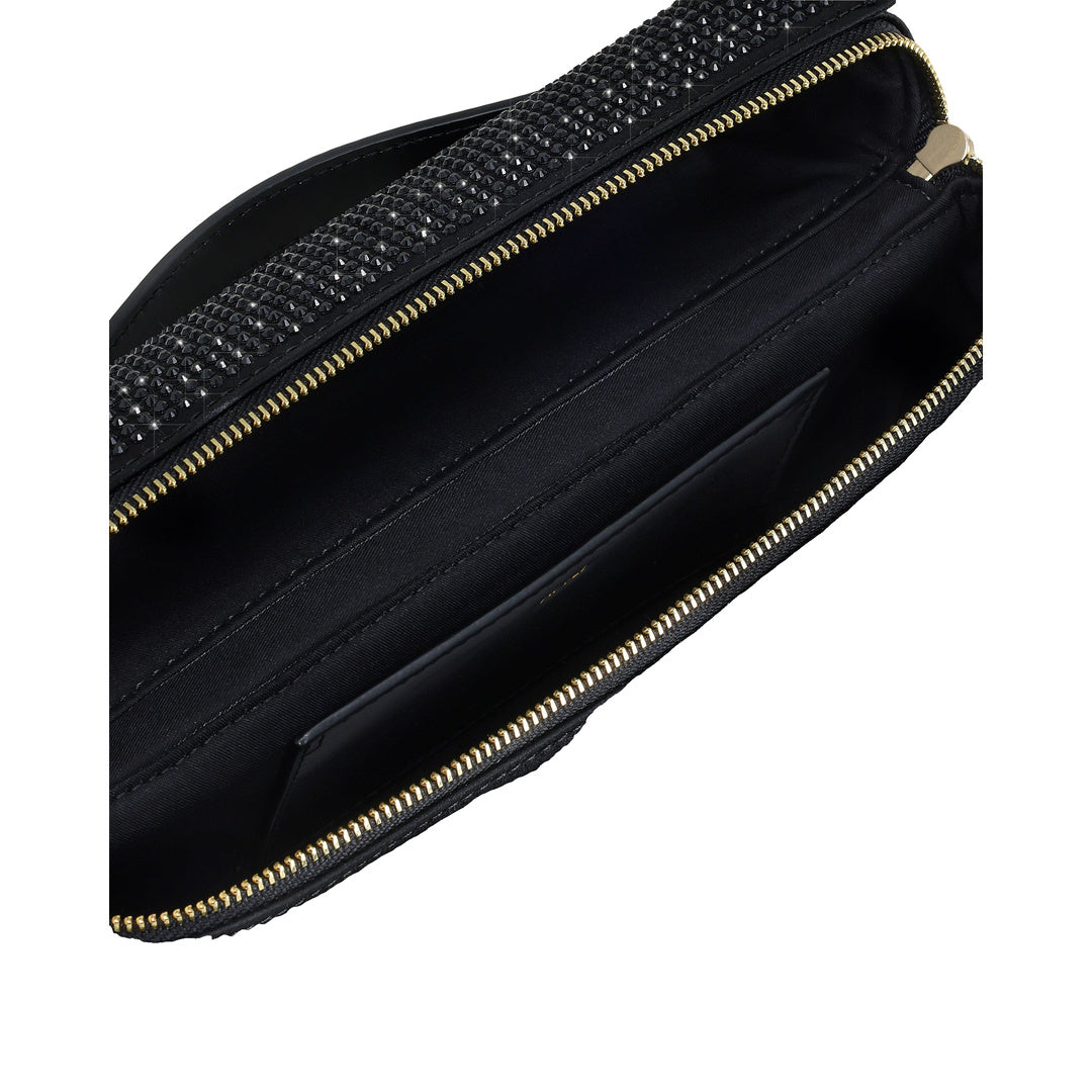 JW PEI Thea Artificial Crystal Top Handle Bag - Black by JW PEI