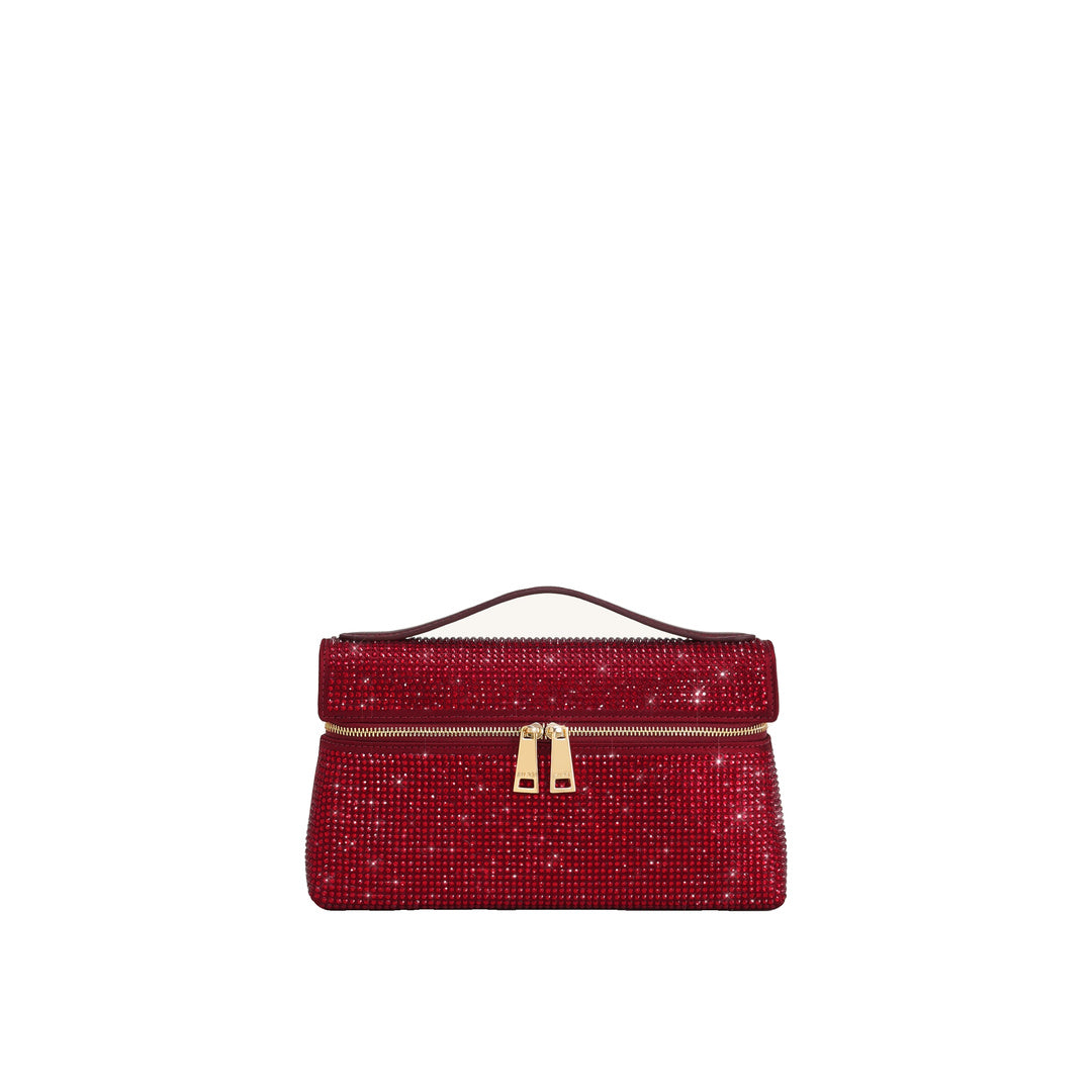 JW PEI Thea Artificial Crystal Top Handle Bag - Red by JW PEI