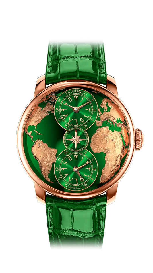 The World is Yours Dual Time Zone - Green (Arabic)