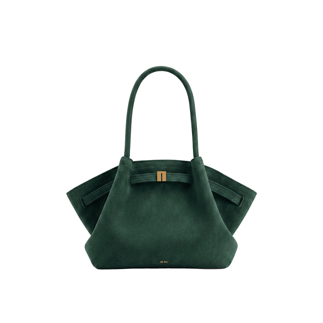 JW PEI Hana Medium Faux Suede Tote Bag - Forest Green by JW PEI
