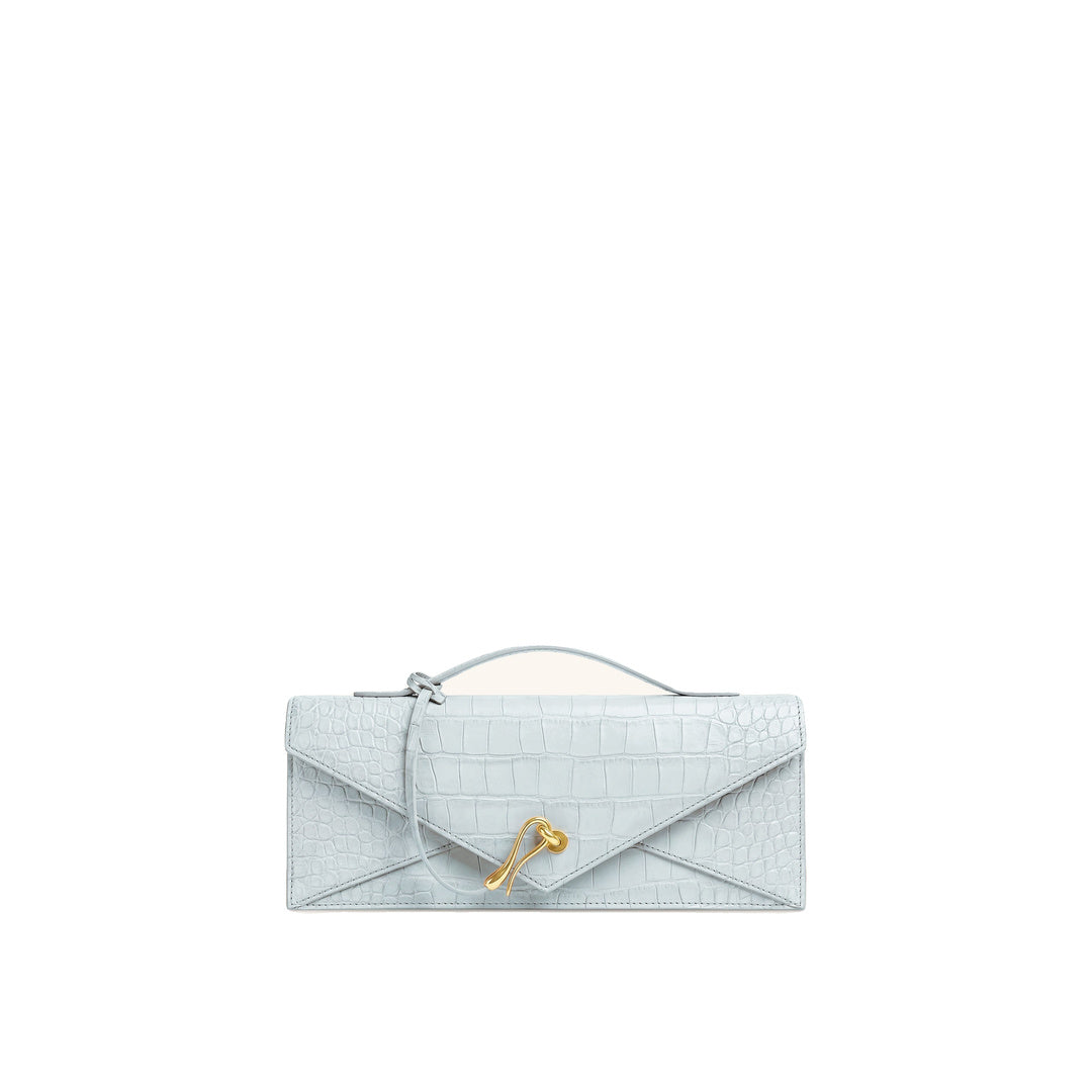 JW PEI Celeste Envelope Top Handle Bag - Light Blue Croc by JW PEI