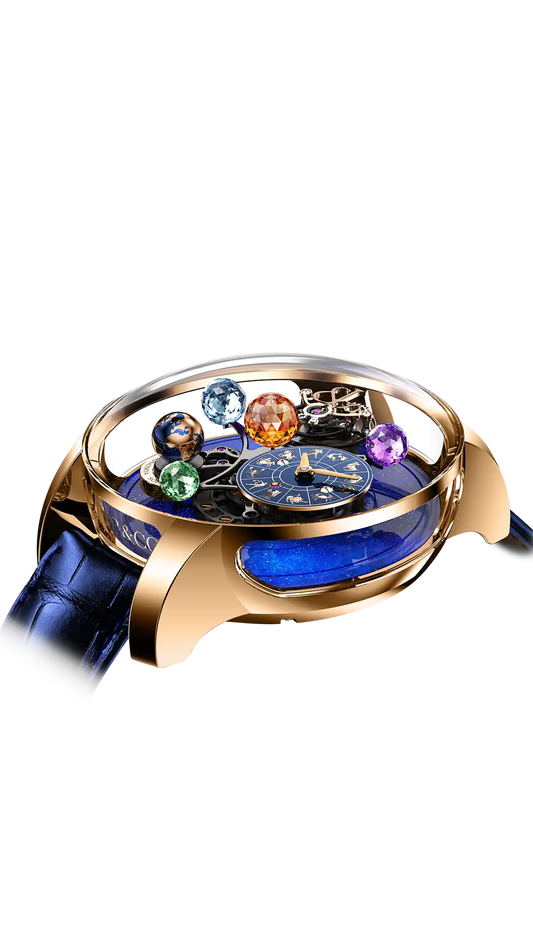 Astronomia Solar Zodiac - Rose Gold with Blue Aventurine Dial