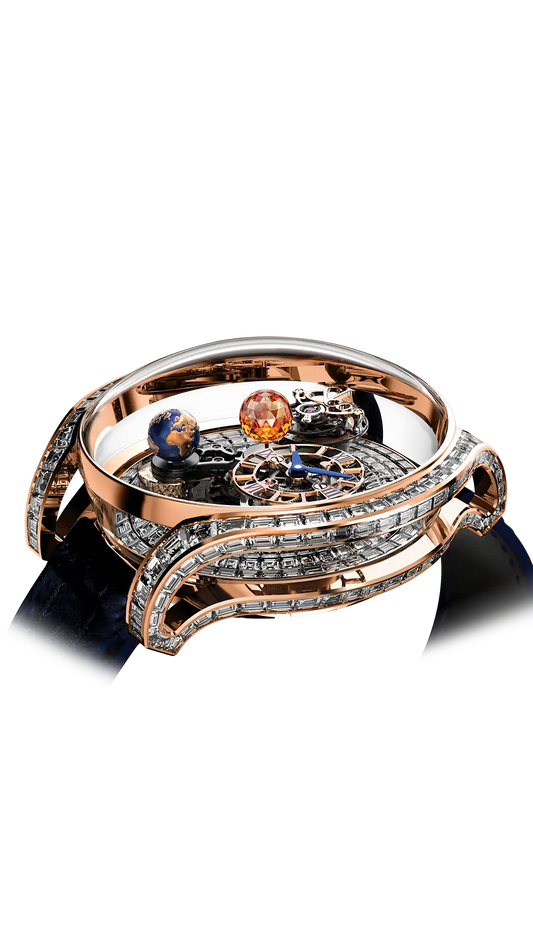 Astronomia Solar Constellations - Rose Gold Baguette Base