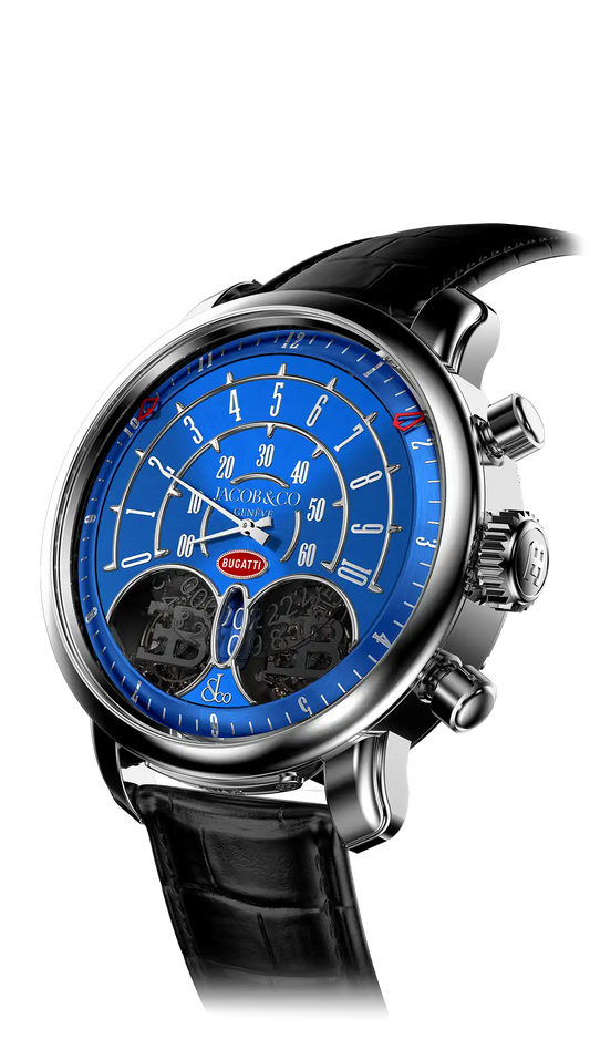 Jean Bugatti - White Gold, Blue Dial