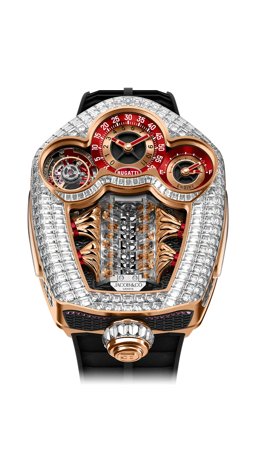 Bugatti Tourbillon Baguette - White Gold