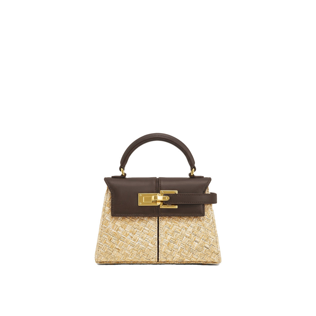 JW PEI Elise Faux Straw Handbag - Brown by JW PEI