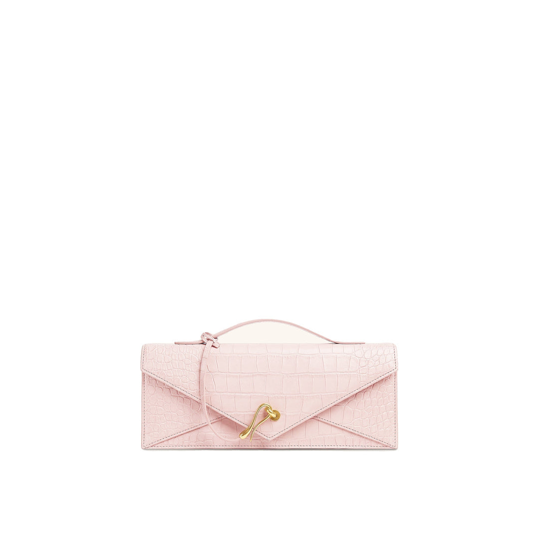 JW PEI Celeste Envelope Top Handle Bag - Pink Croc by JW PEI