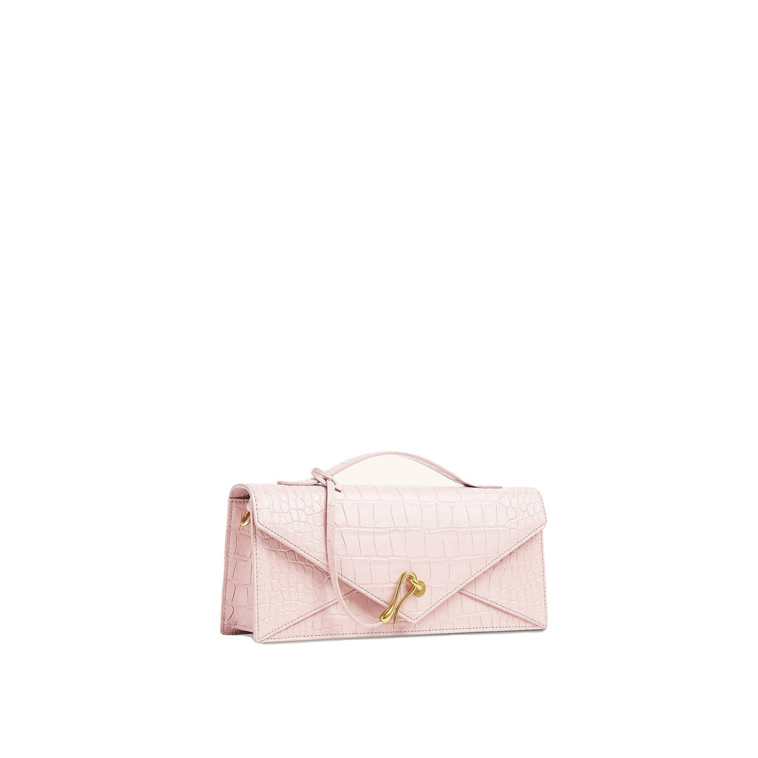 JW PEI Celeste Envelope Top Handle Bag - Pink Croc by JW PEI