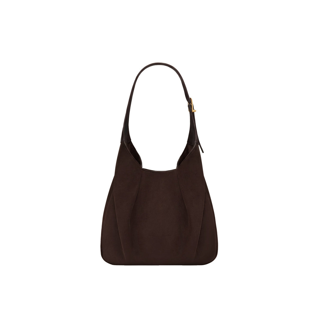 JW PEI Alina Faux Suede Hobo Bag - Chocolate Brown by JW PEI