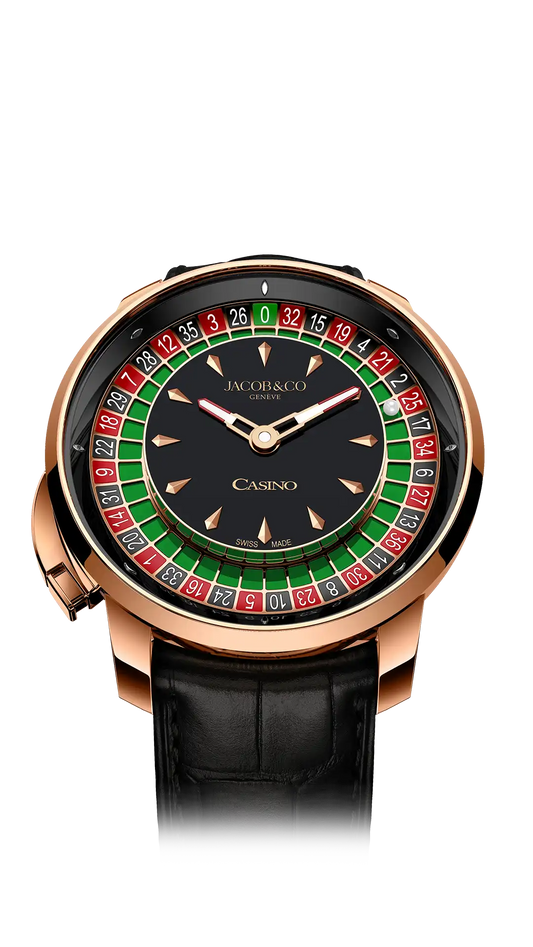 Casino Tourbillon - Rose Gold with Green Roulette Ring