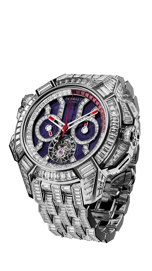 Epic X Chrono Tourbillon Baguette - Blue Crystal Bracelet