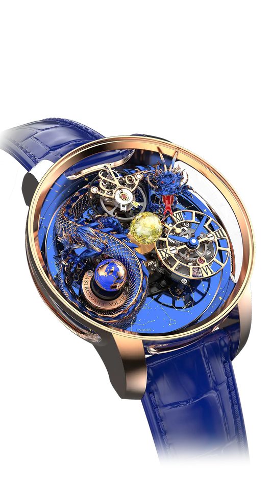 Astronomia Dragon - Blue Dragon in Rose Gold
