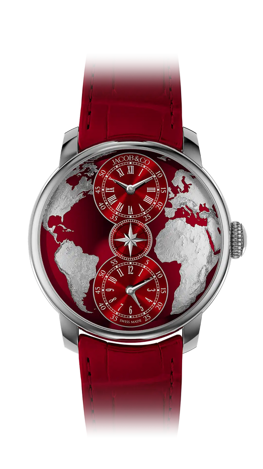 The World is Yours Dual Time Zone - Red