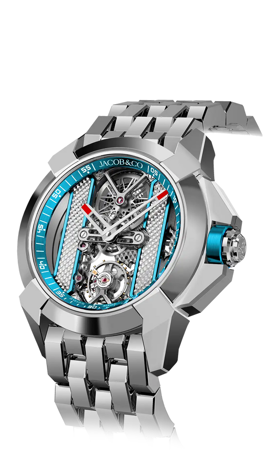 Epic X Bridges - Stainless Steel (Light Blue, Gray Movement) Bracelet