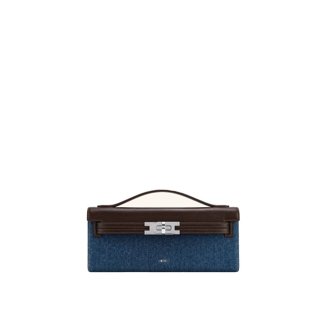 JW PEI Bria Structured Top Handle Bag - BLue Denim by JW PEI