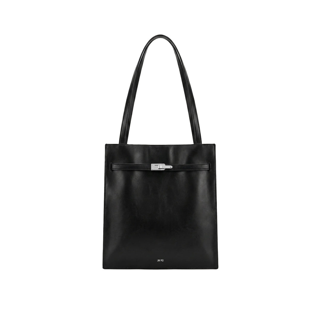 JW PEI Noelle Belted Tote Bag - Black by JW PEI