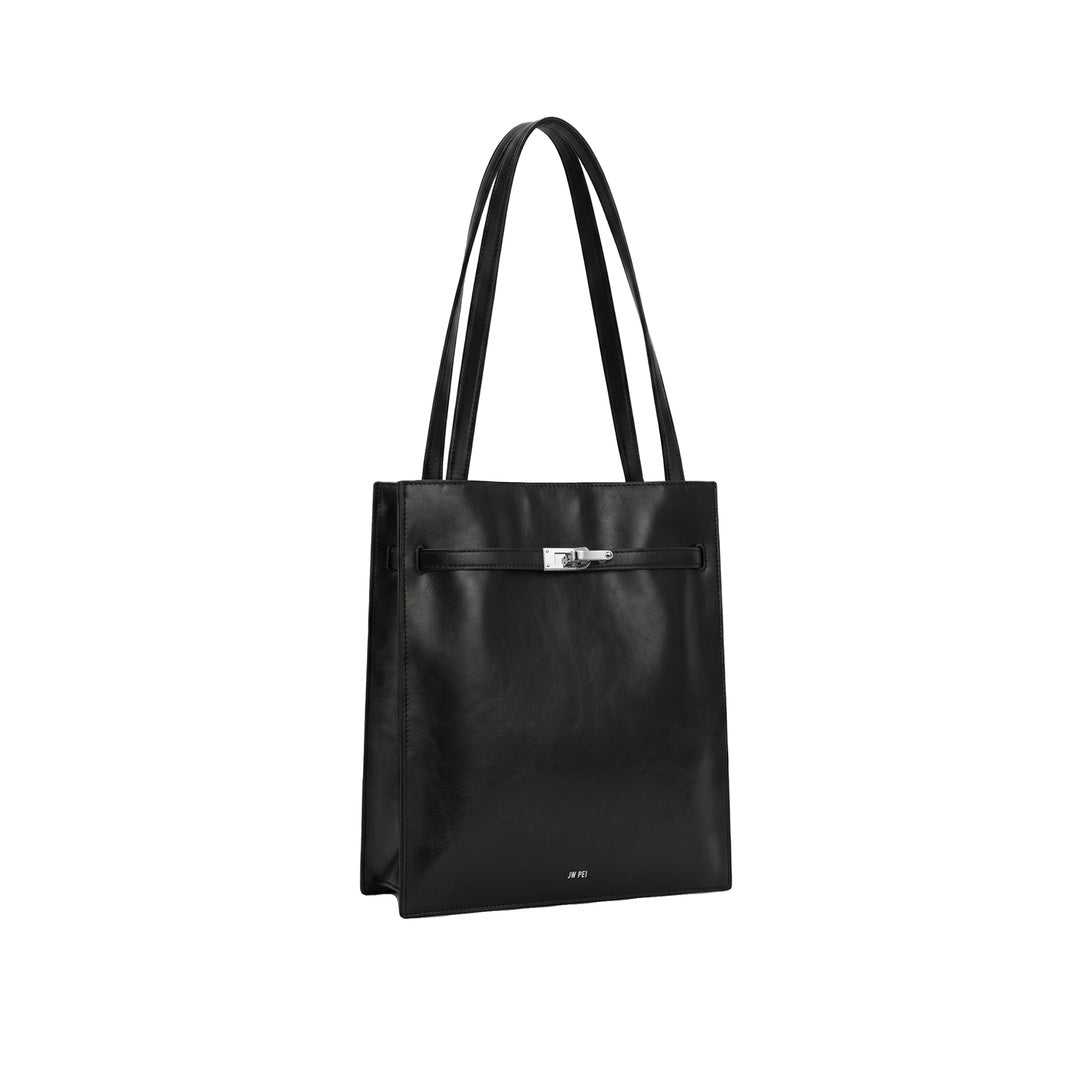 JW PEI Noelle Belted Tote Bag - Black by JW PEI