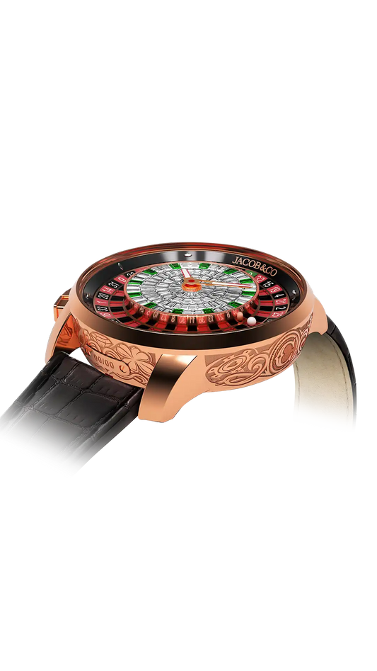 Casino Tourbillon - Rose Gold Baguette with Engraving