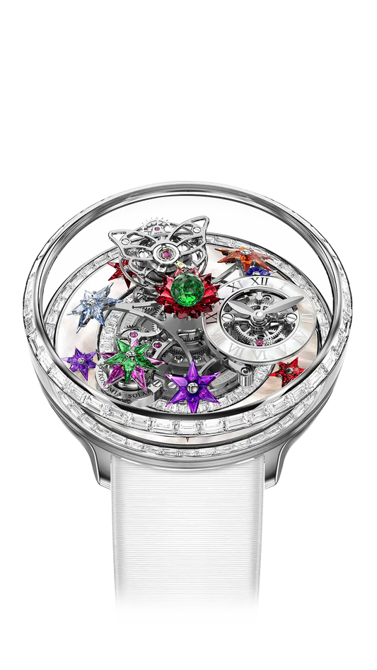Fleurs de Jardin - White Gold and White Diamonds with Multicolor Sapphires