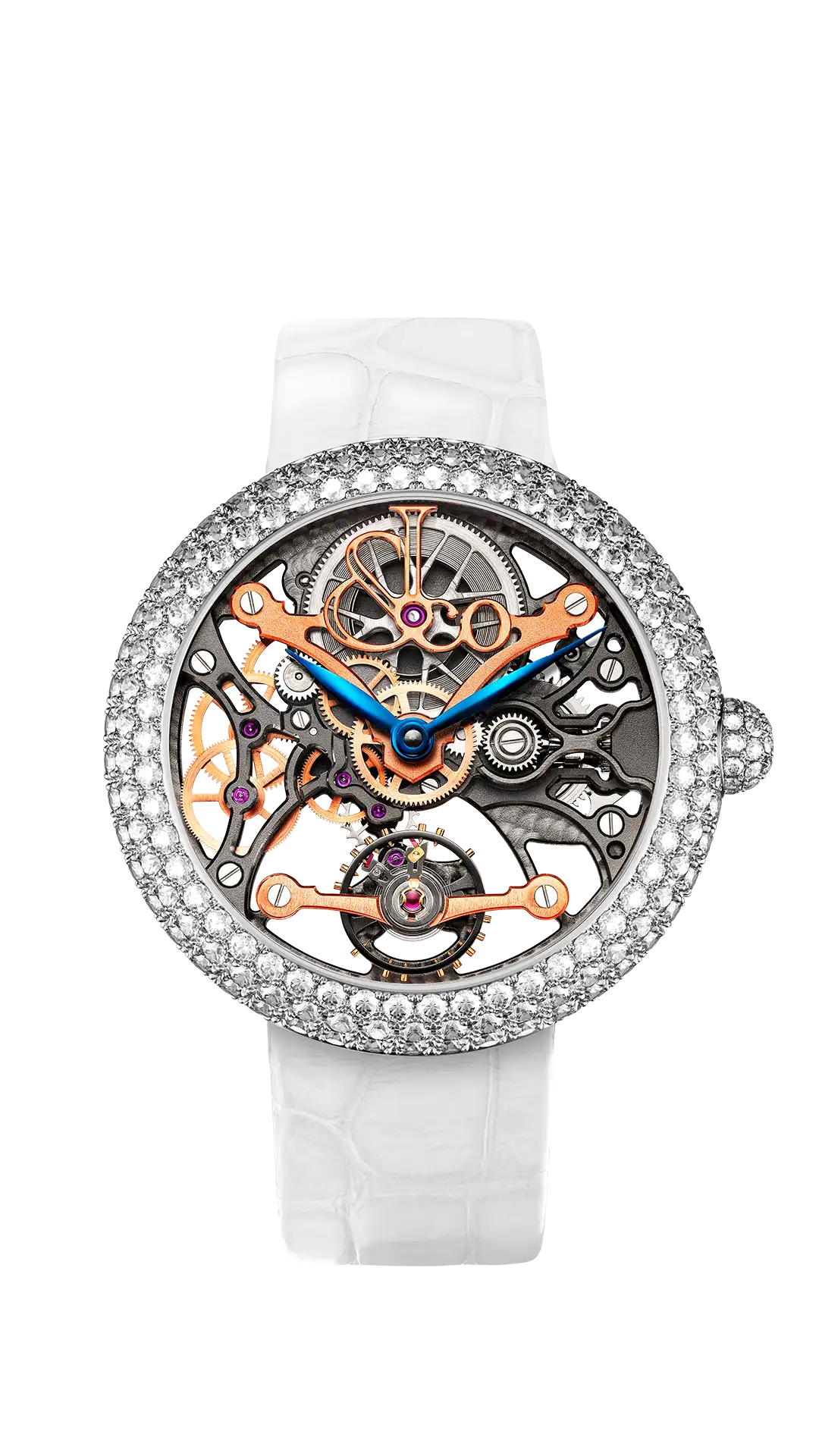 Brilliant Skeleton Baguette - Rose Gold - Yellow Sapphires