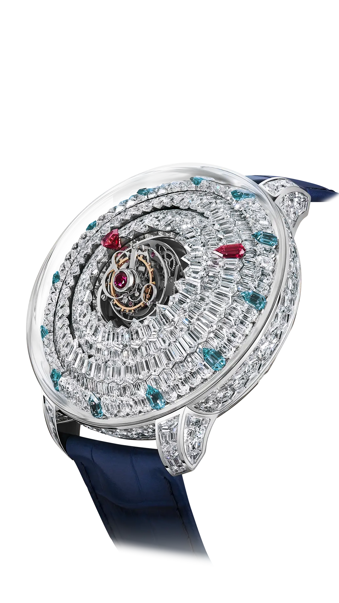 The Mystery Tourbillon - Full Icy Blue Sapphires (White Gold)