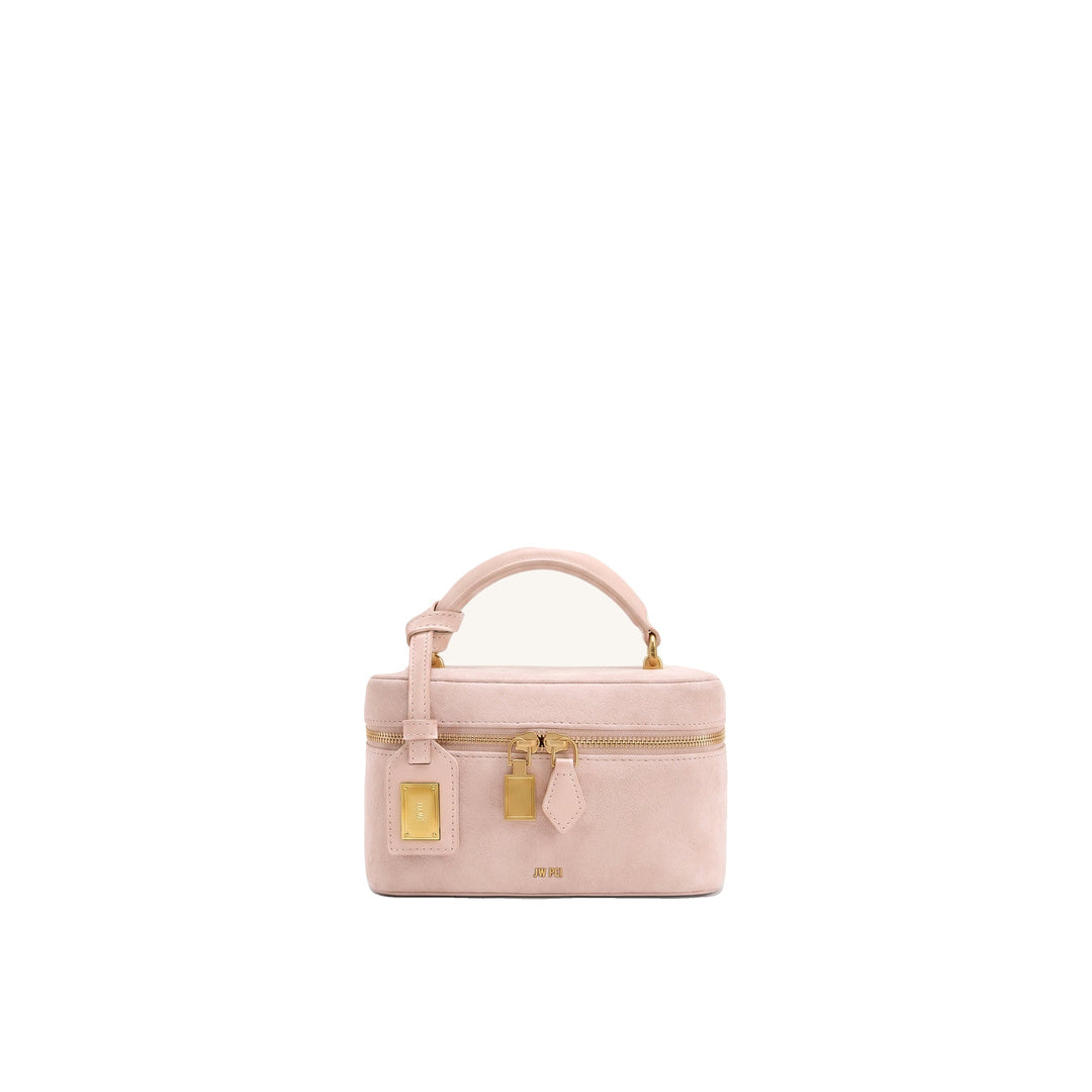 JW PEI Cleo Faux Suede Box Shape Top Handle Bag - Pink by JW PEI