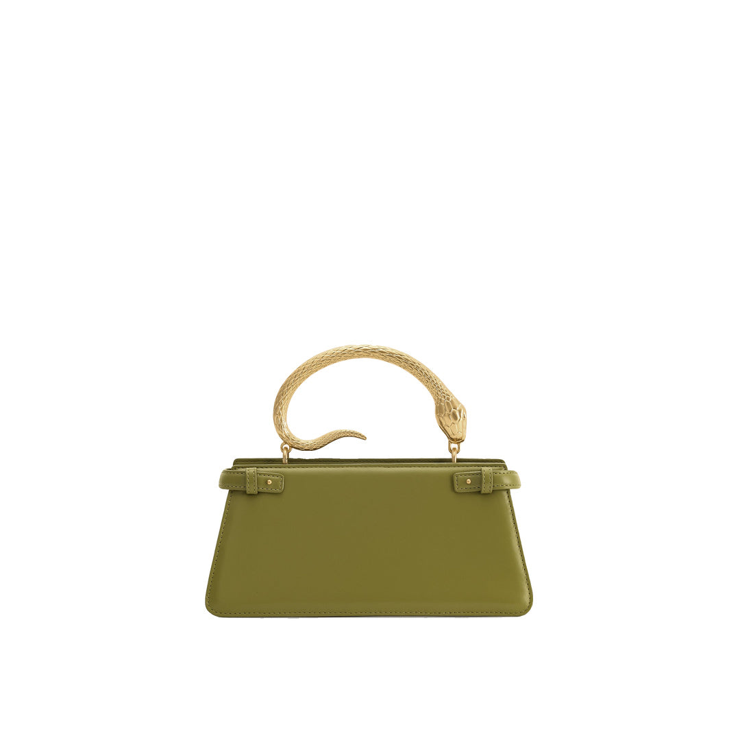 JW PEI Elena Snake Handle Top Handle Bag - Matcha Green by JW PEI