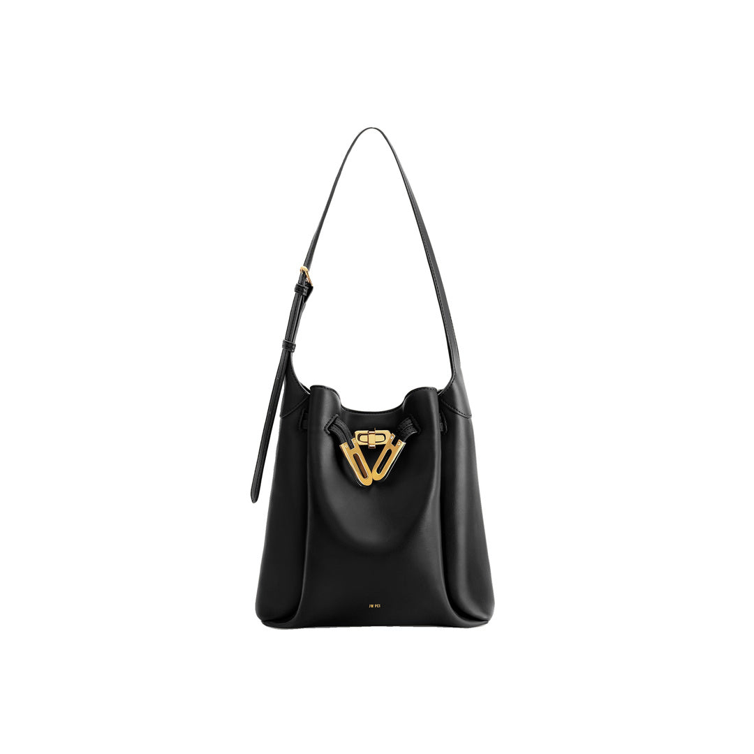 JW PEI Charlene Double Buckle Hobo Bag - Black by JW PEI