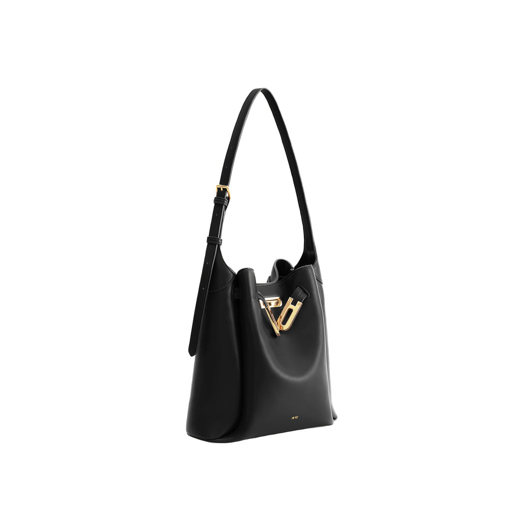 JW PEI Charlene Double Buckle Hobo Bag - Black by JW PEI