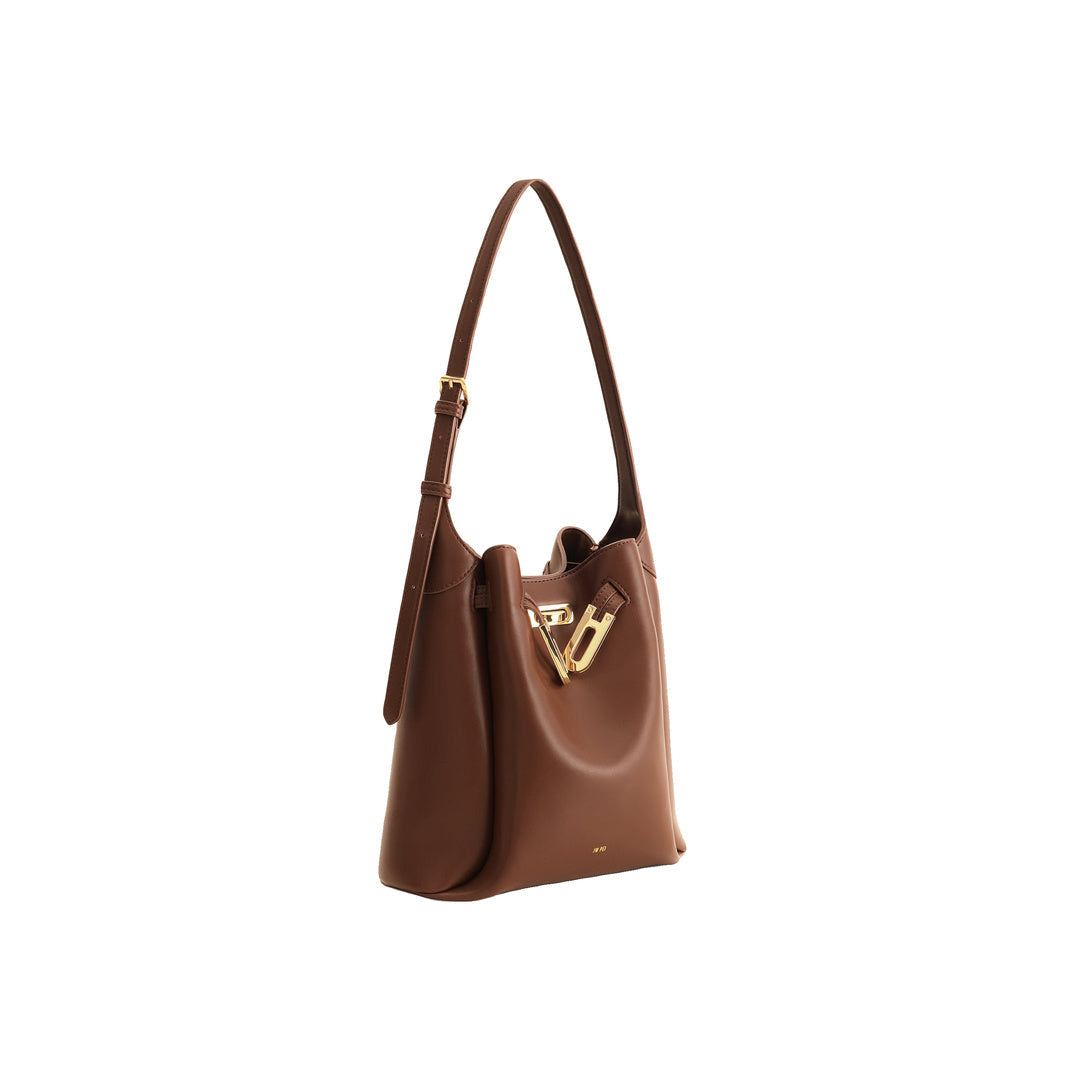 JW PEI Charlene Double Buckle Hobo Bag - Brown by JW PEI