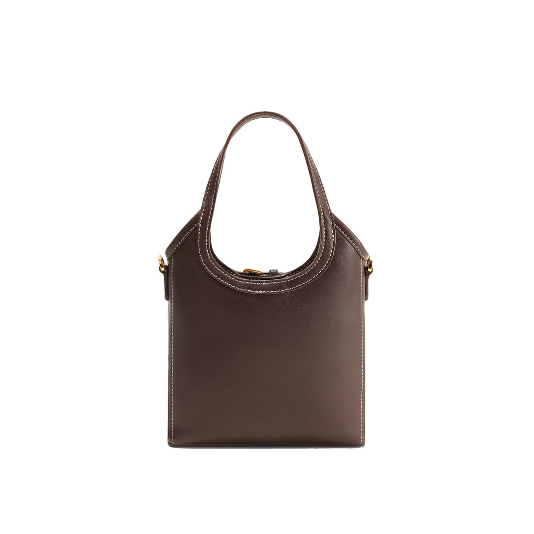 JW PEI Brooke Mini Belted Embellished Top Handle Bag - Dark Brown by JW PEI