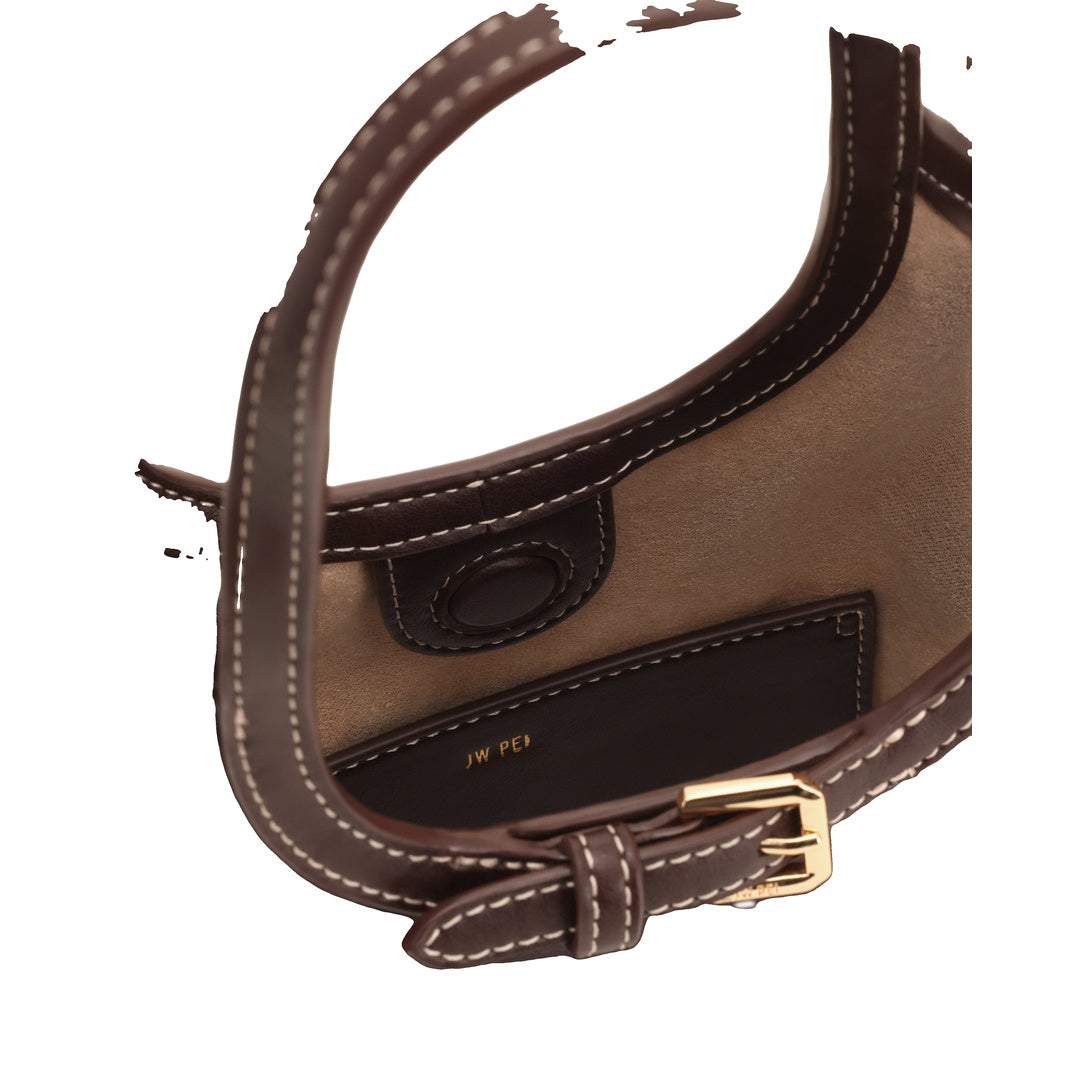 JW PEI Brooke Mini Belted Embellished Top Handle Bag - Dark Brown by JW PEI