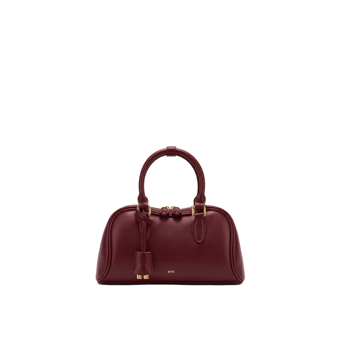 JW PEI Rosalie Bowler Top Handle Bag - Dark Burgundy by JW PEI