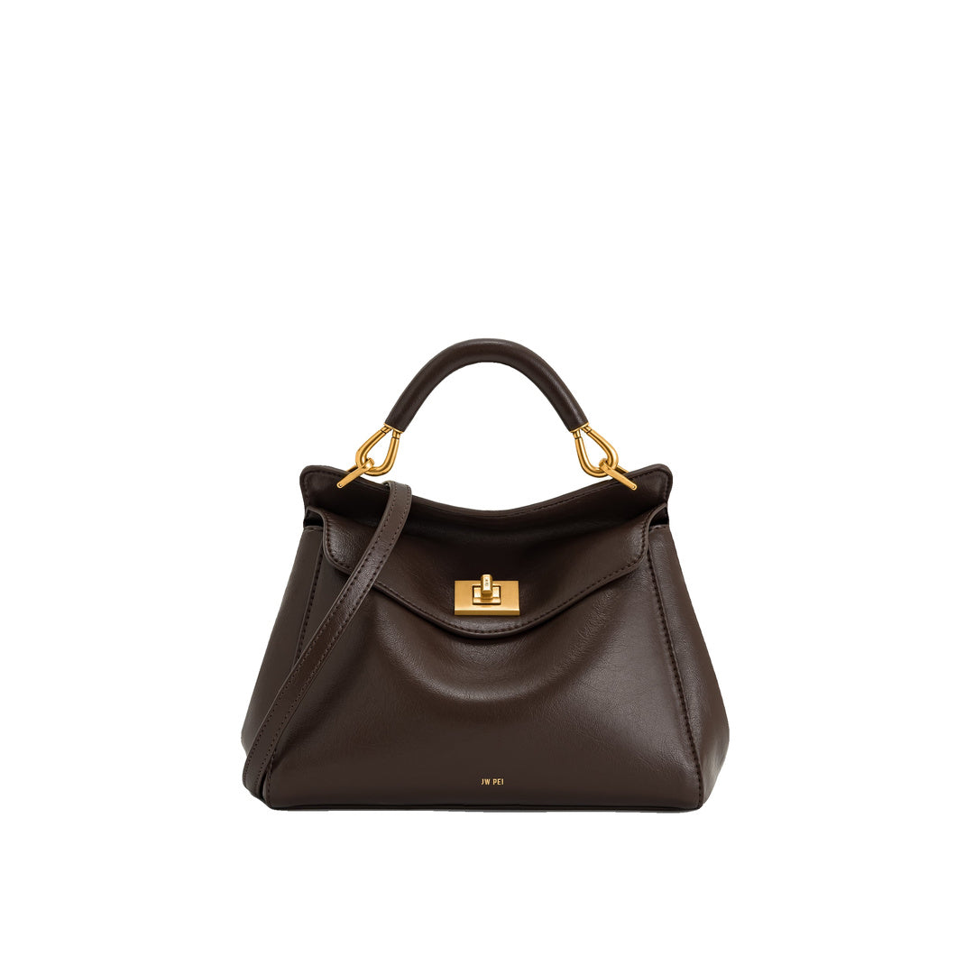 JW PEI Lucia Classic Top Handbag - Dark Brown by JW PEI