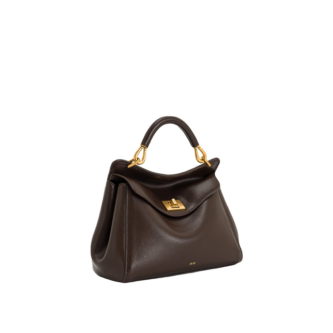 JW PEI Lucia Classic Top Handbag - Dark Brown by JW PEI