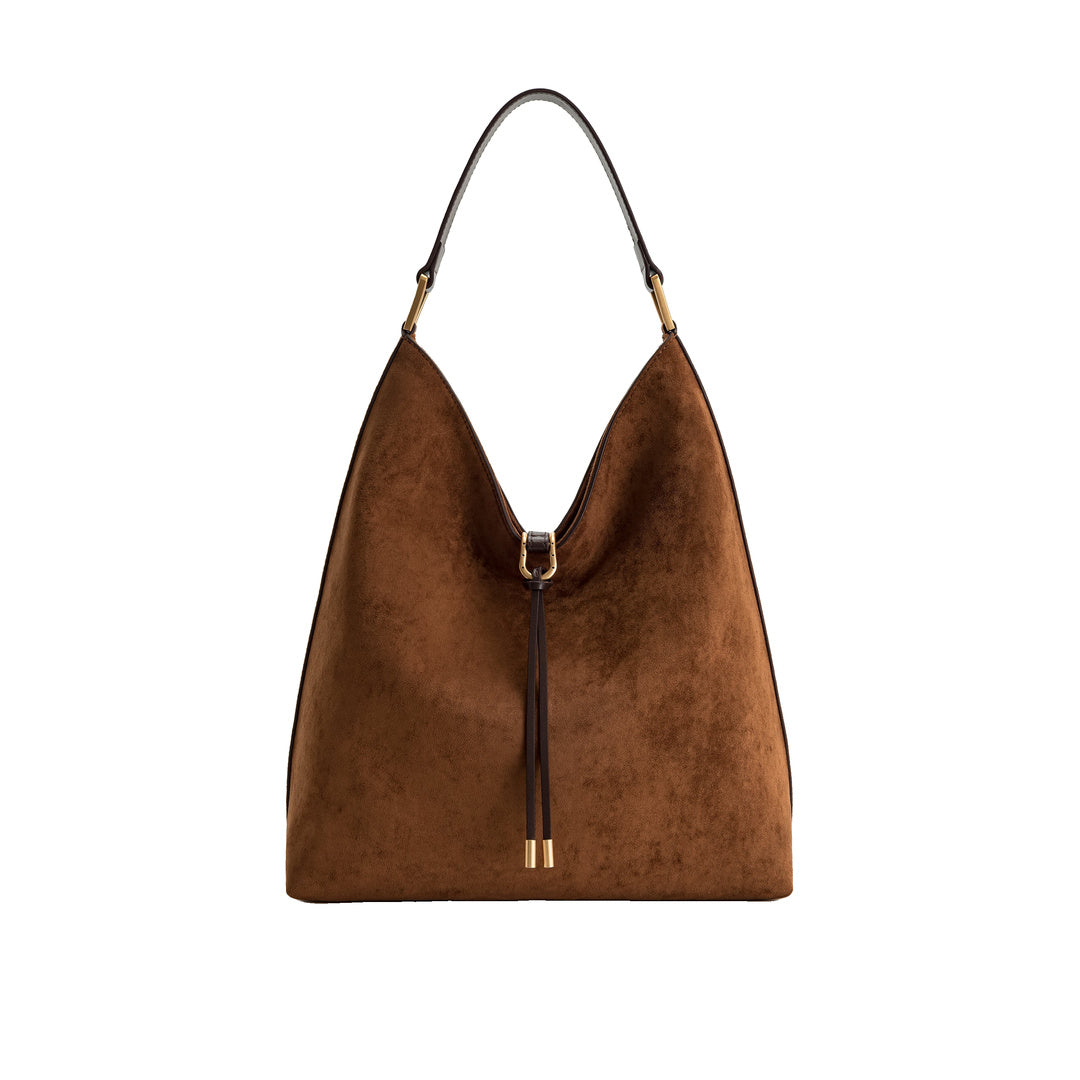 JW PEI Aria Faux Suede Shoulder Bag - Brown by JW PEI